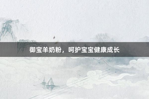 御宝羊奶粉，呵护宝宝健康成长